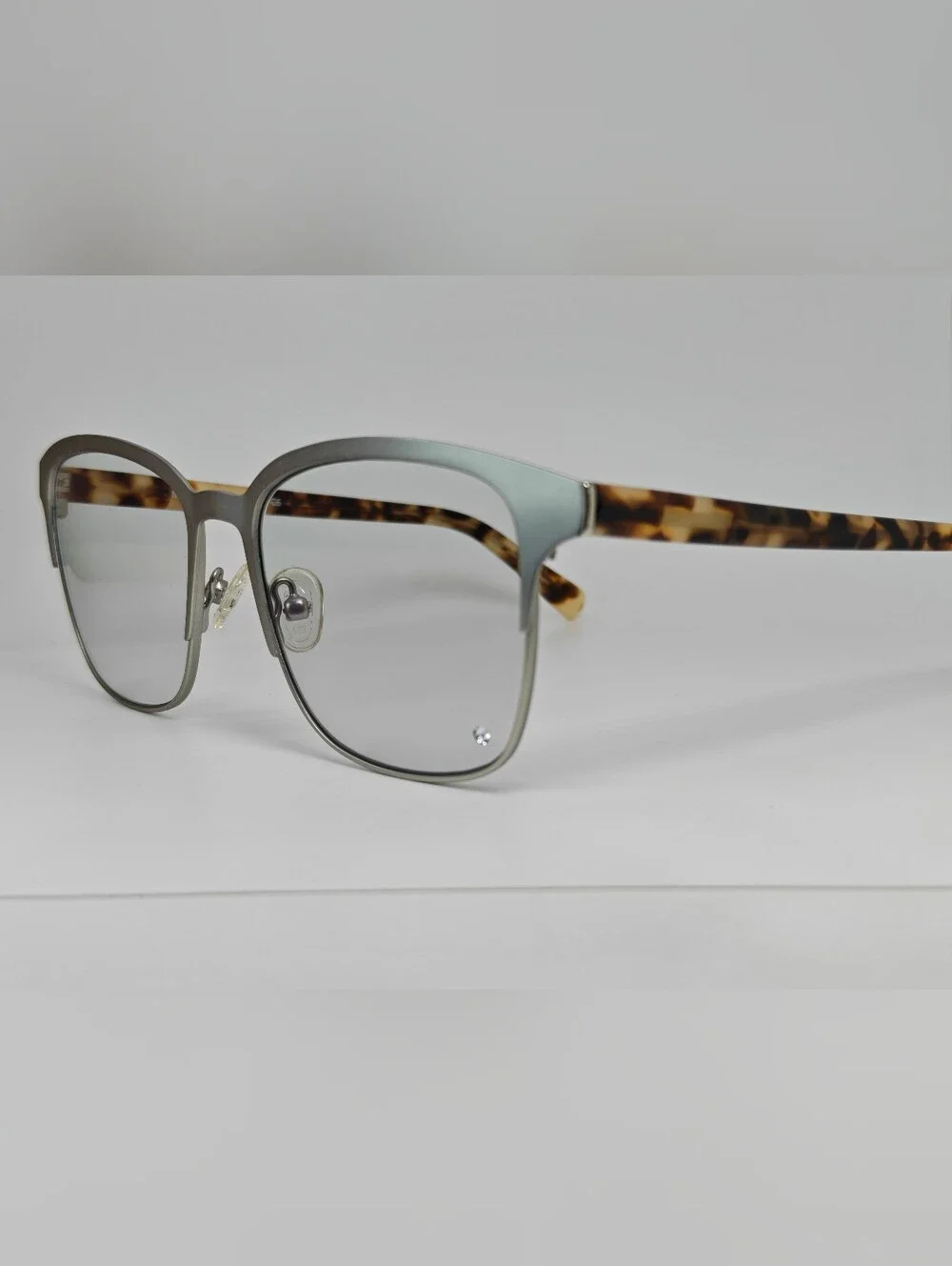 Intense. Brushed Silver Front, Bone Tortoise Temples. Women's.